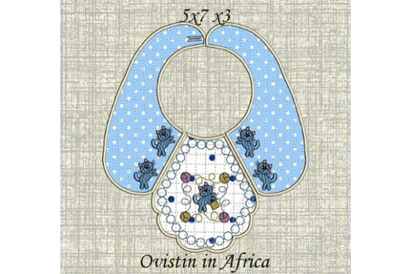 Blue Baby Bib for Small Hoops