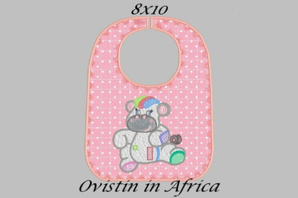 Cute Pink Baby Hippo Bib