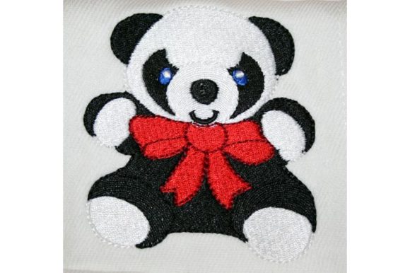Panda Bear Embroidery Design