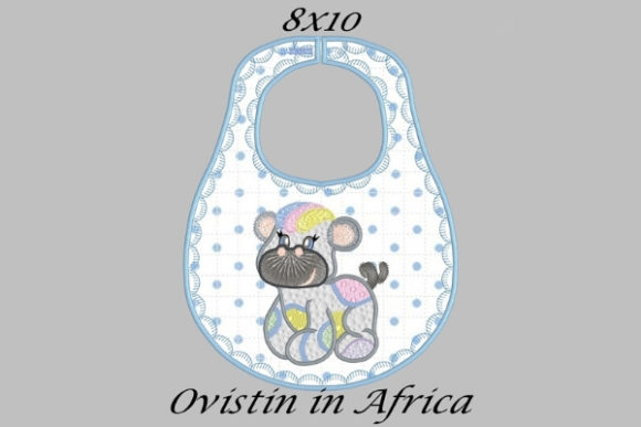 Rainbow Baby Hippo Bib